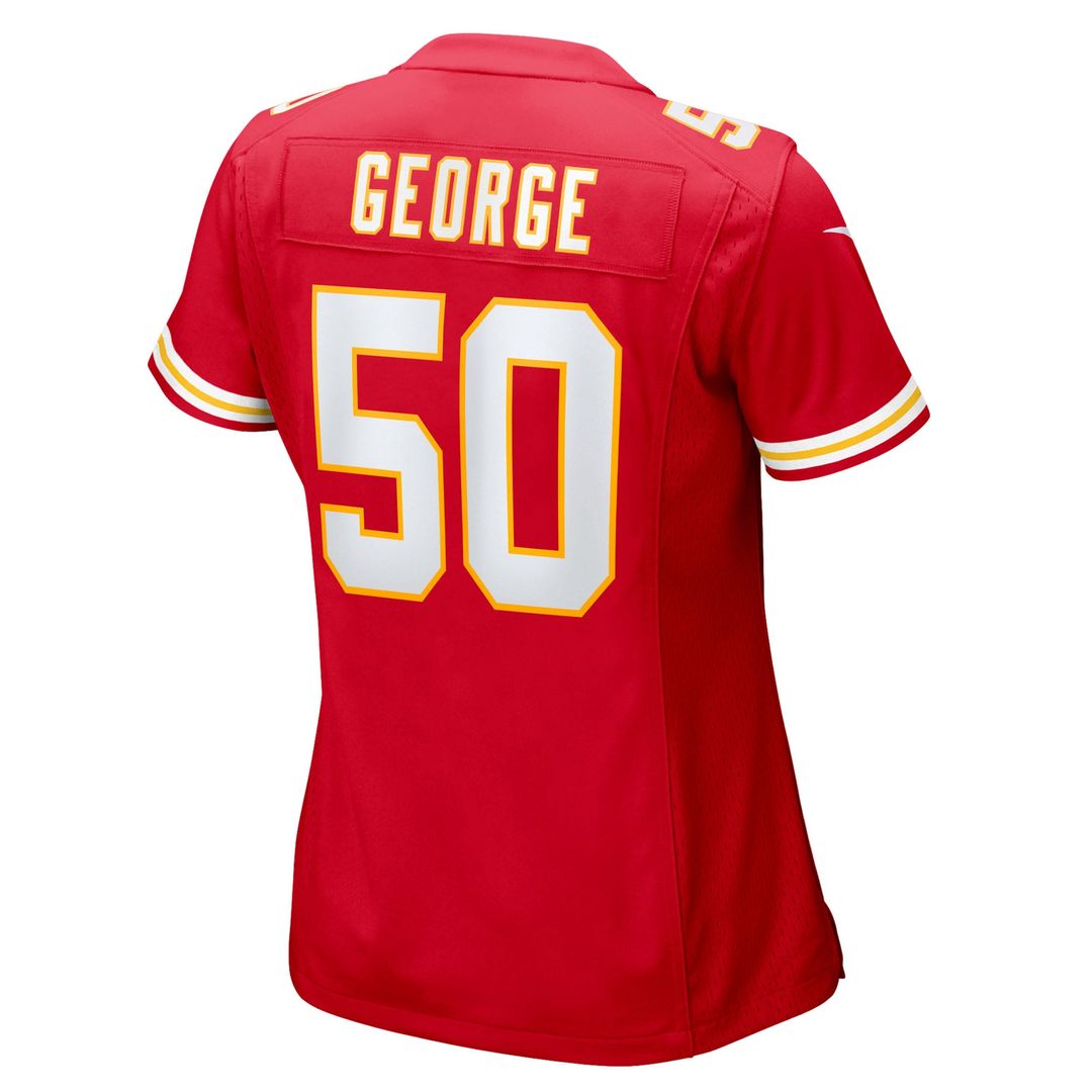 Women's Nike Kansas City Chiefs Brandon George Red Team Game NFL Jersey
