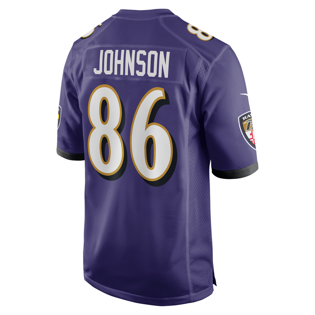 Men's Nike Baltimore Ravens Cornelius Johnson Purple Team Game NFL Jersey