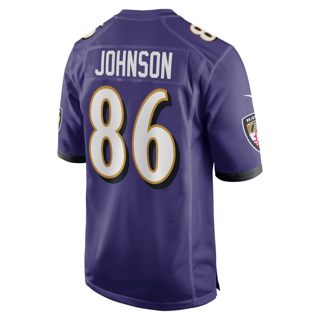 Men's Nike Baltimore Ravens Cornelius Johnson Purple Team Game NFL Jersey