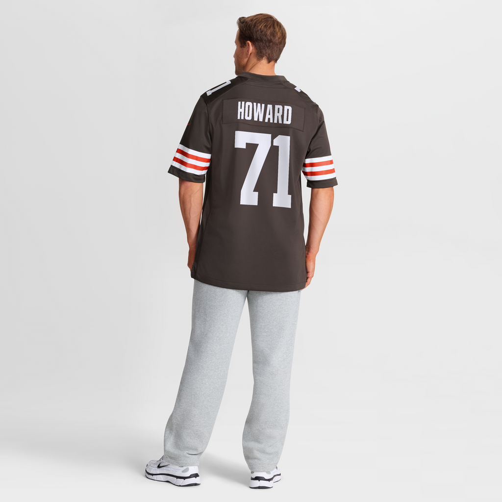 Men's Nike Cleveland Browns Tytus Howard Brown Team Game NFL Jersey