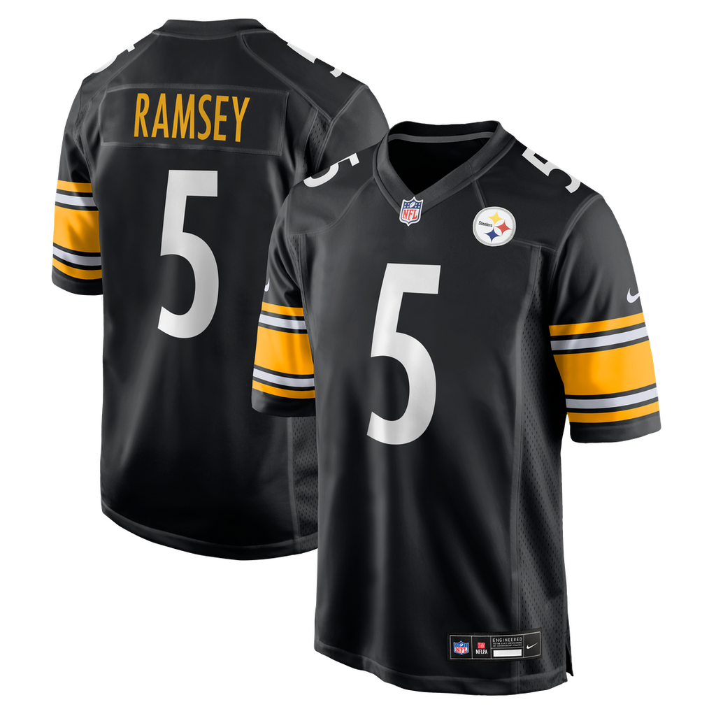 Men's Nike Pittsburgh Steelers Jalen Ramsey Black Team Game NFL Jersey