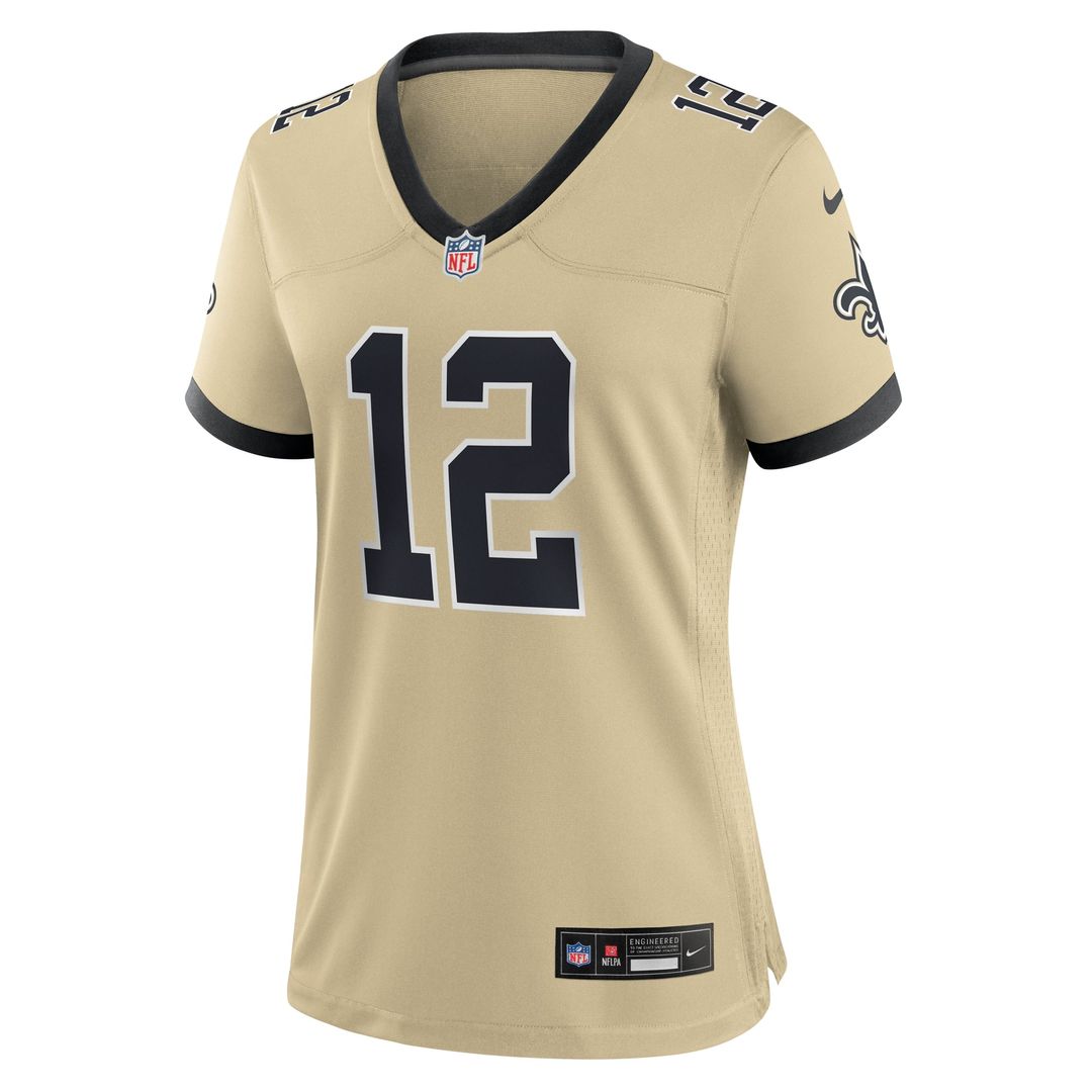 Women's Nike New Orleans Saints Chris Olave Gold Gameday Golds Alternate Game Player NFL Jersey