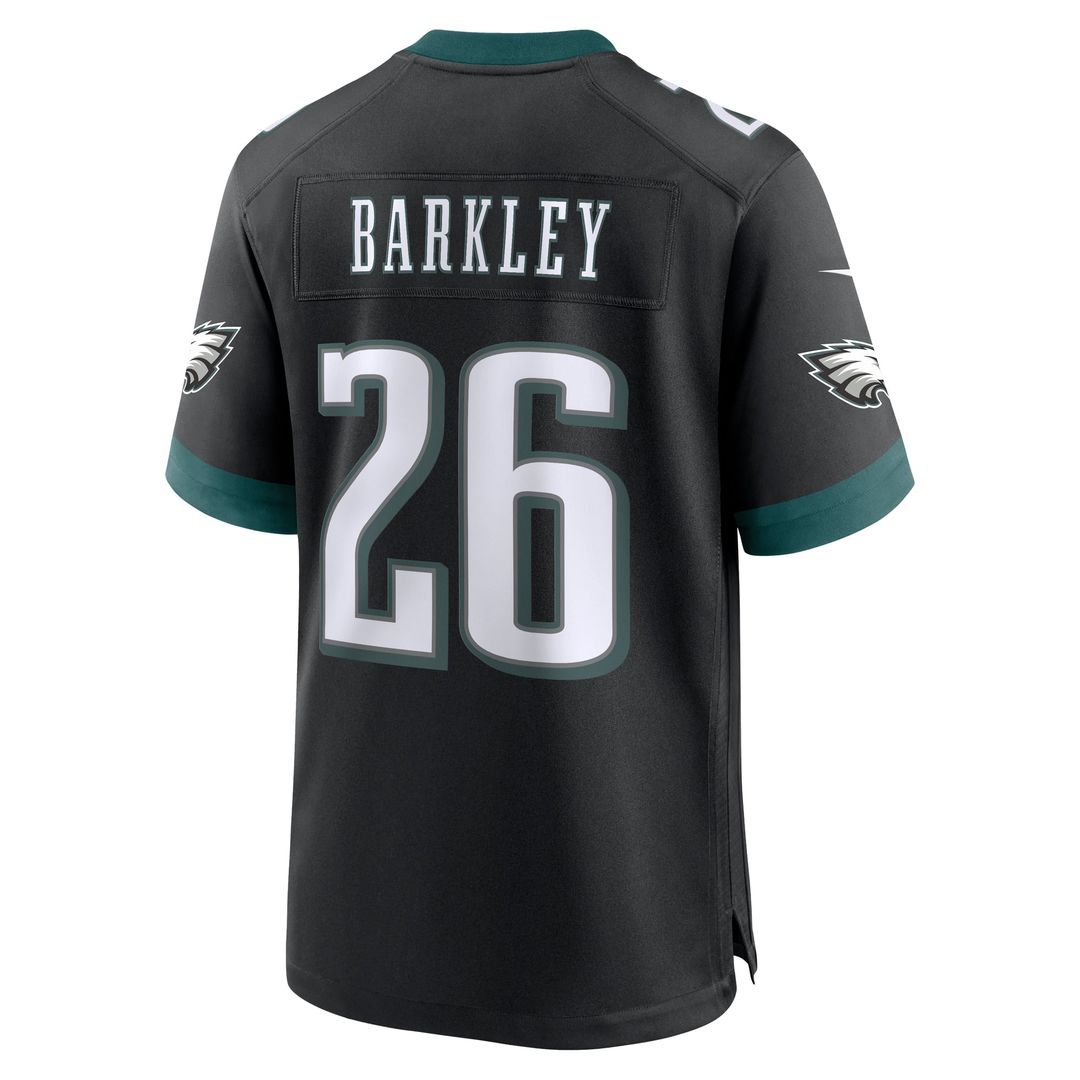 Men's Nike Philadelphia Eagles Saquon Barkley Midnight Green Game Player NFL Jersey