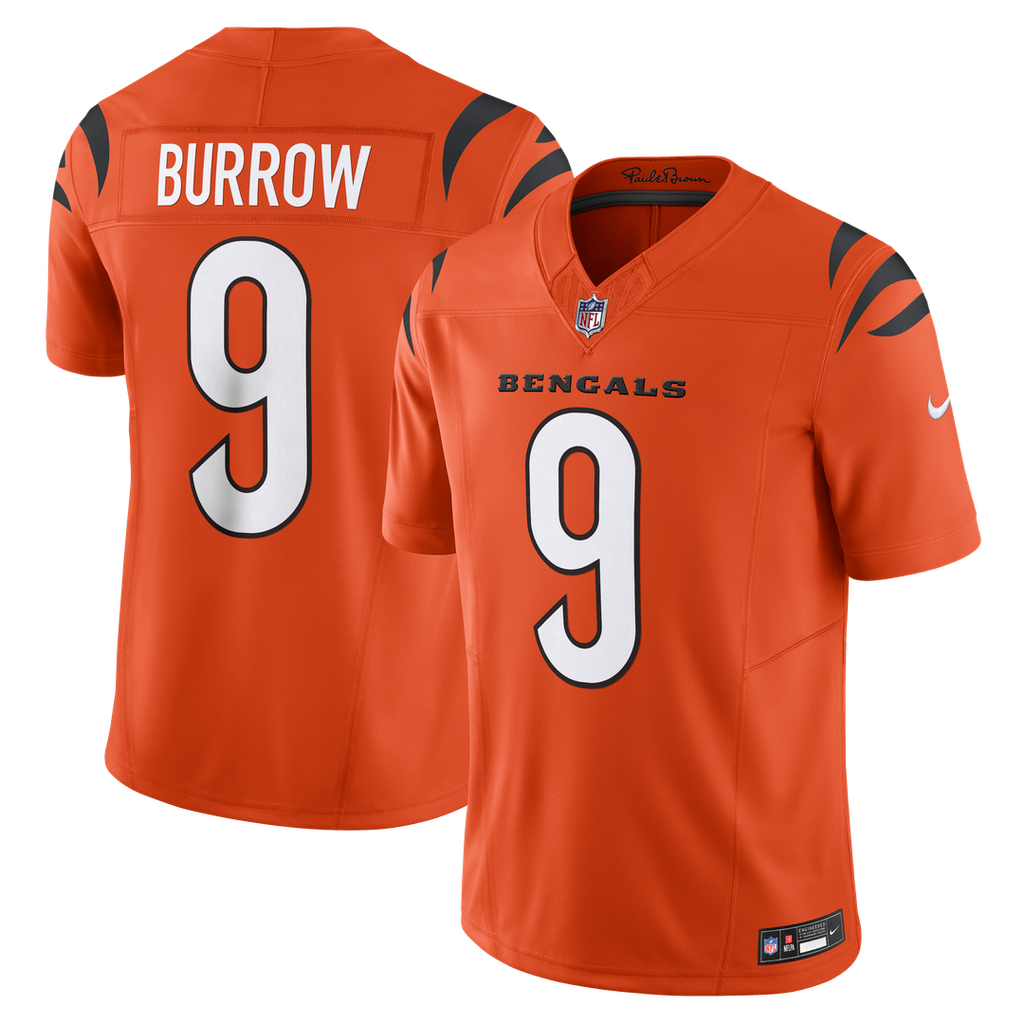 Men's Nike Cincinnati Bengals Joe Burrow Orange Vapor F.U.S.E. Limited NFL Jersey
