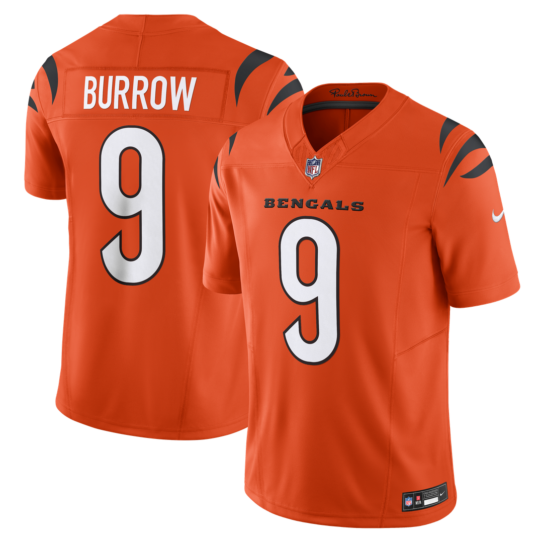 Men's Nike Cincinnati Bengals Joe Burrow Orange Vapor F.U.S.E. Limited NFL Jersey