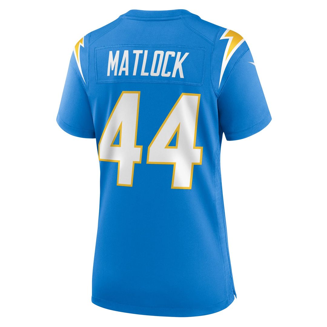 Women's Nike Los Angeles Chargers Scott Matlock Powder Blue Game NFL Jersey