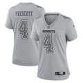 Women's Nike Dallas Cowboys Dak Prescott Gray Atmosphere Fashion Game NFL Jersey