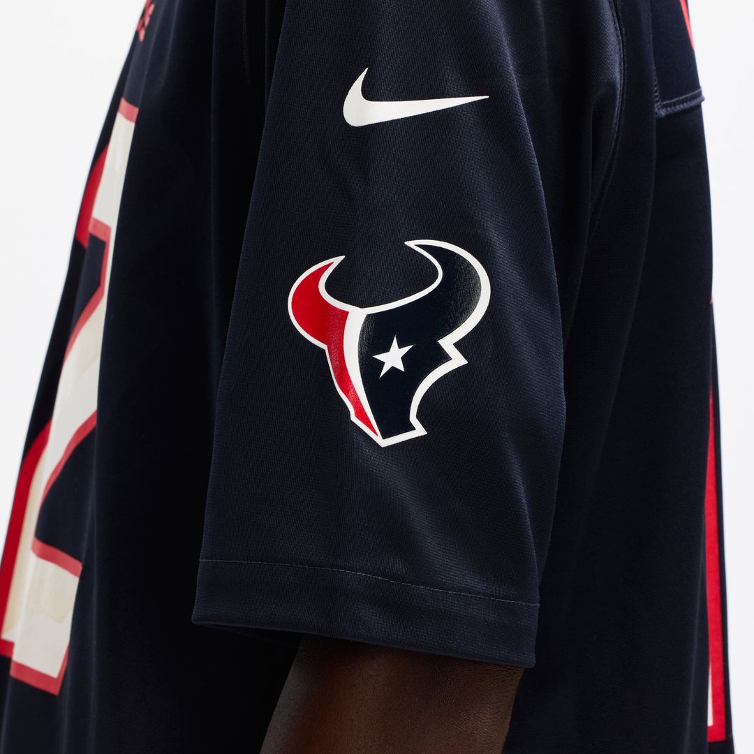 Men's Nike Houston Texans Nico Collins Navy Game NFL Jersey