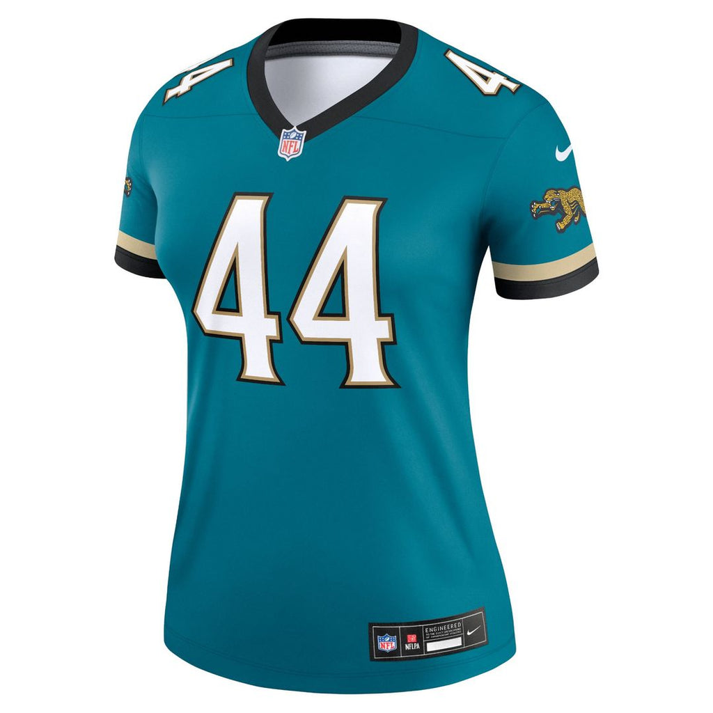 Women's Nike Jacksonville Jaguars Travon Walker Prowler Throwback Teal Alternate Legend Player NFL Performance Top