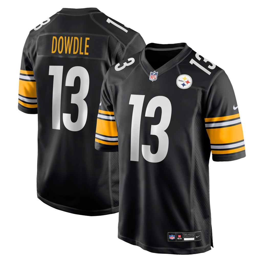 Men's Nike Pittsburgh Steelers Rico Dowdle Black Game NFL Jersey