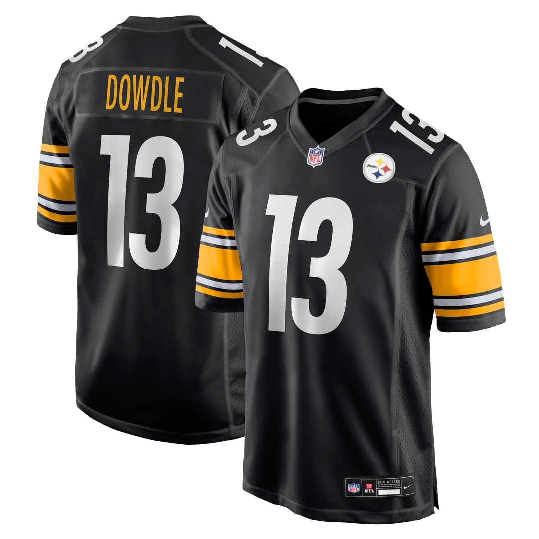 Men's Nike Pittsburgh Steelers Rico Dowdle Black Game NFL Jersey