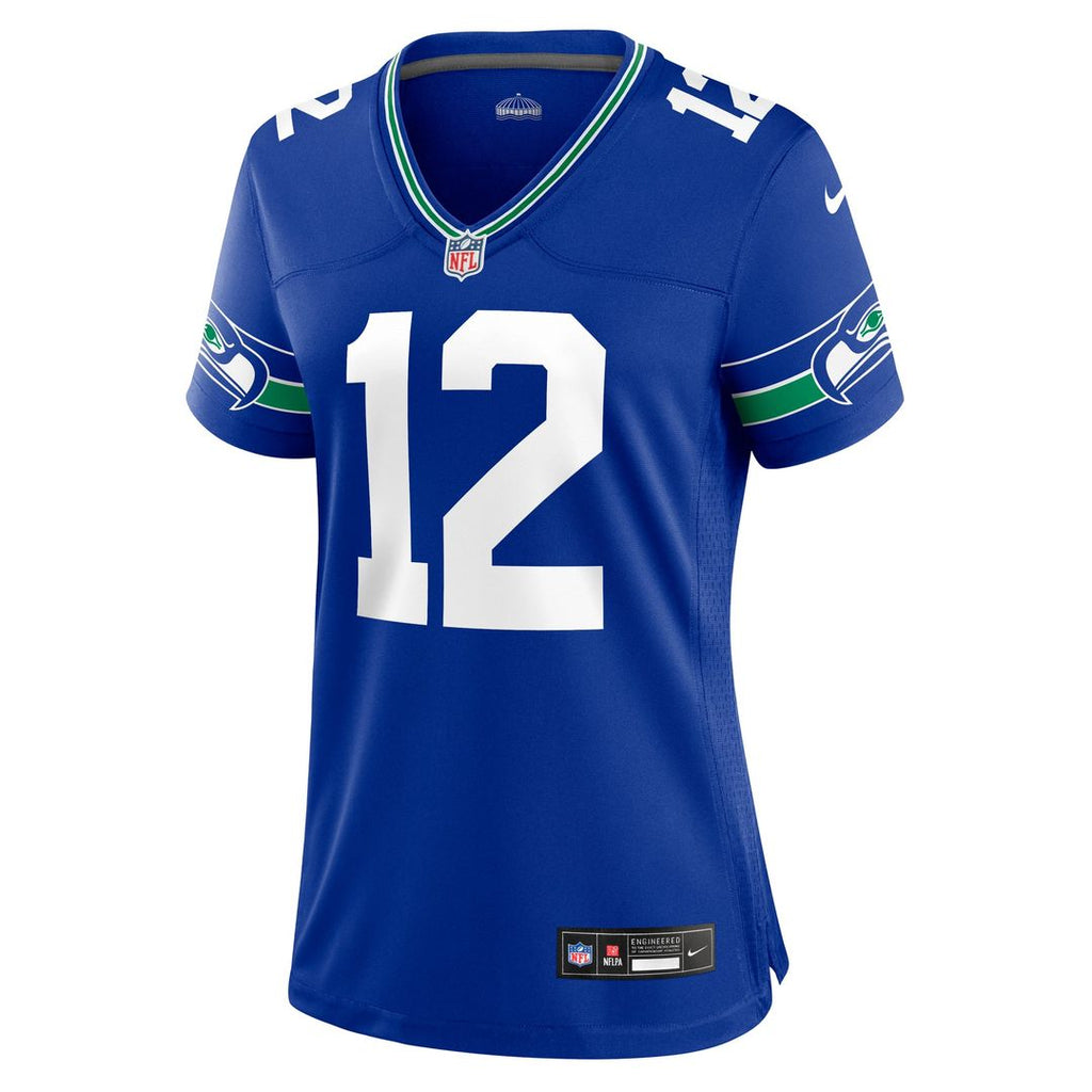 Women's Nike Seattle Seahawks 12s Royal Player NFL Jersey