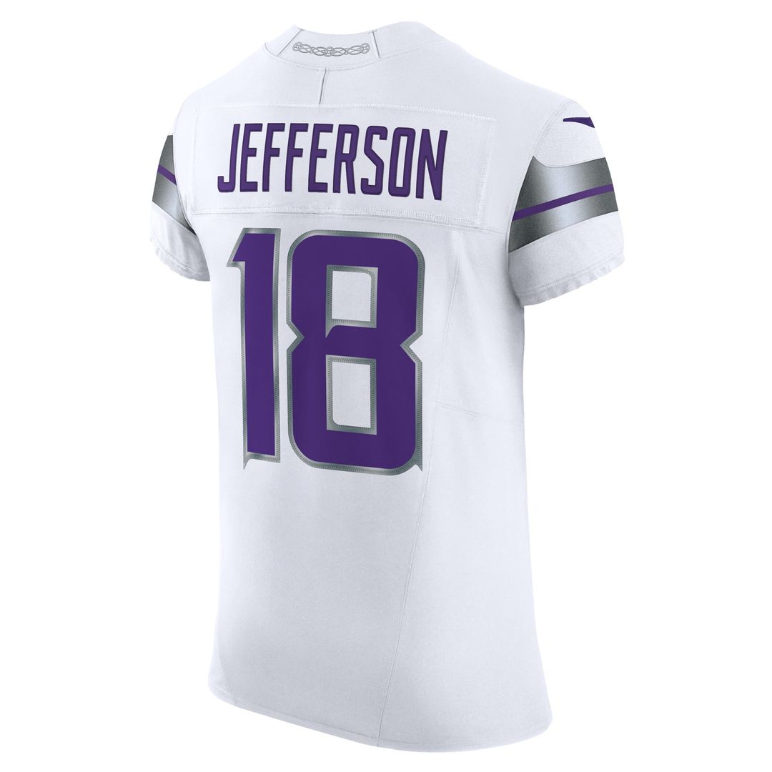Men's Nike Minnesota Vikings Justin Jefferson White Alternate Vapor F.U.S.E. Elite Player NFL Jersey