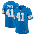 Men's Nike Detroit Lions Gunnar Oakes Blue Team Game NFL Jersey