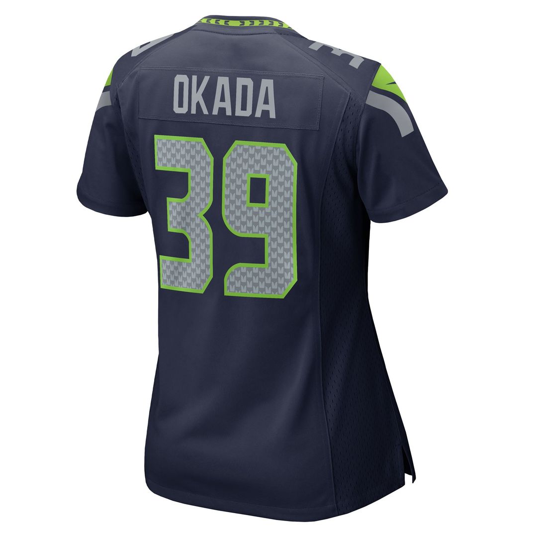 Women's Nike Seattle Seahawks Ty Okada College Navy Team Game NFL Jersey