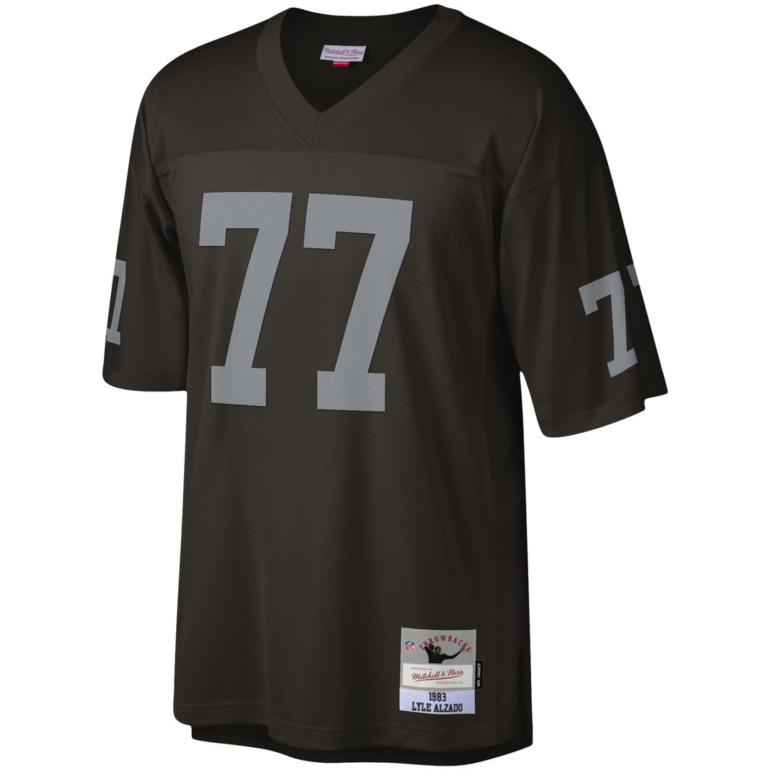 Men's Mitchell & Ness Las Vegas Raiders Lyle Alzado Black Legacy Replica NFL Jersey
