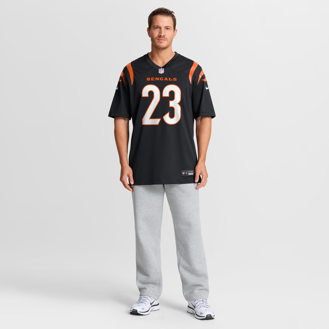 Men's Nike Cincinnati Bengals Daxton Hill Black Player Game NFL Jersey
