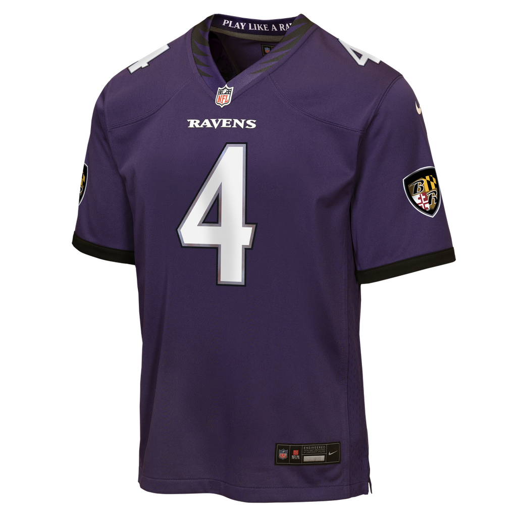 Youth Nike Baltimore Ravens Zay Flowers Black Alternate Game NFL Jersey