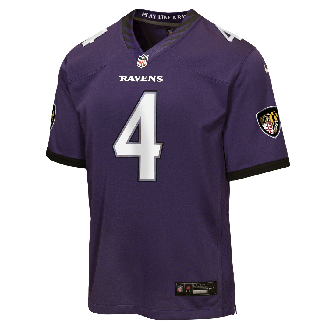 Youth Nike Baltimore Ravens Zay Flowers Black Alternate Game NFL Jersey