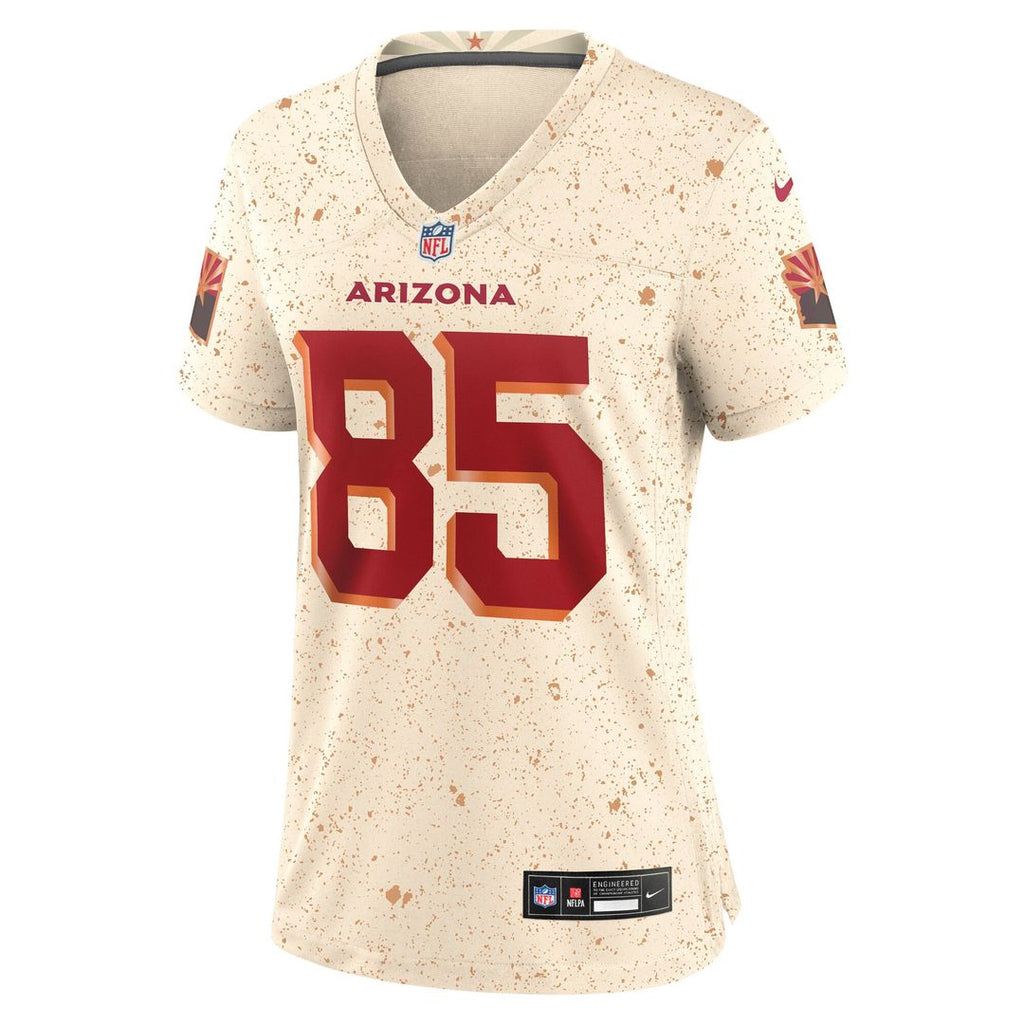 Women's Nike Arizona Cardinals Trey McBride Natural 2025 Rivalries Collection Game NFL Jersey
