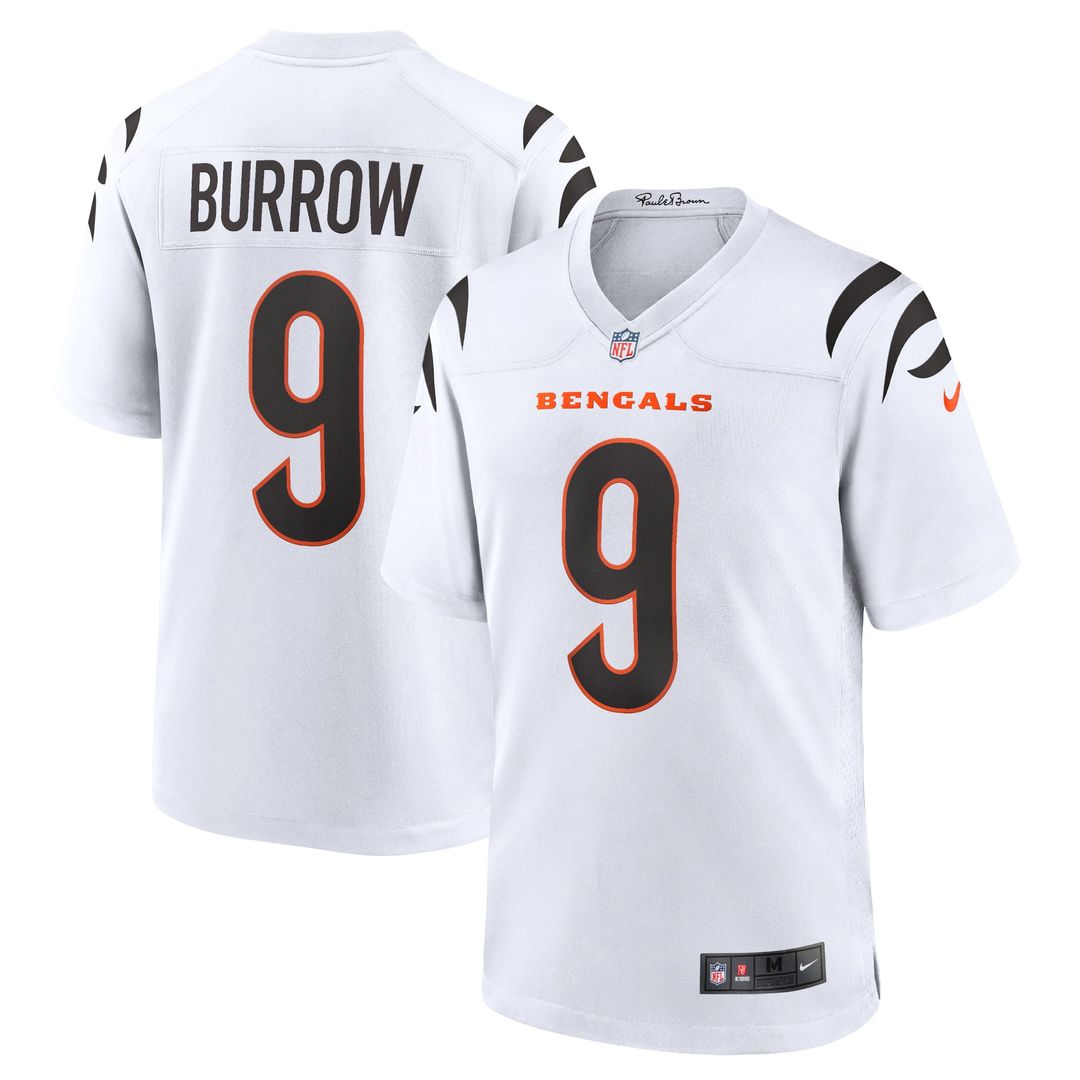 Men's Nike Cincinnati Bengals Joe Burrow White Game NFL Jersey