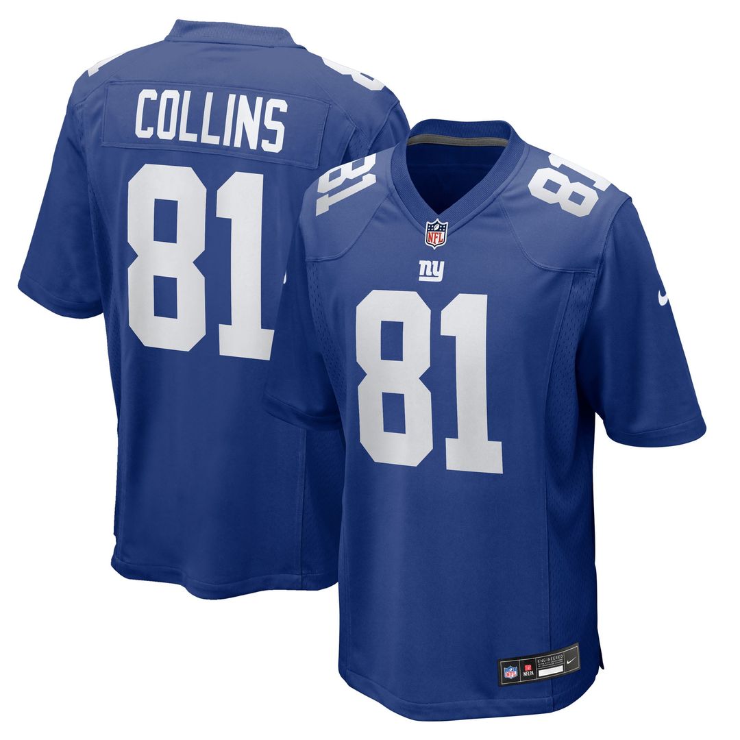 Men's Nike New York Giants Beaux Collins Royal Team Game NFL Jersey