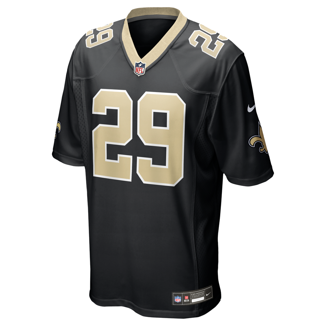 Men's Nike New Orleans Saints Quincy Riley Black Team Game NFL Jersey