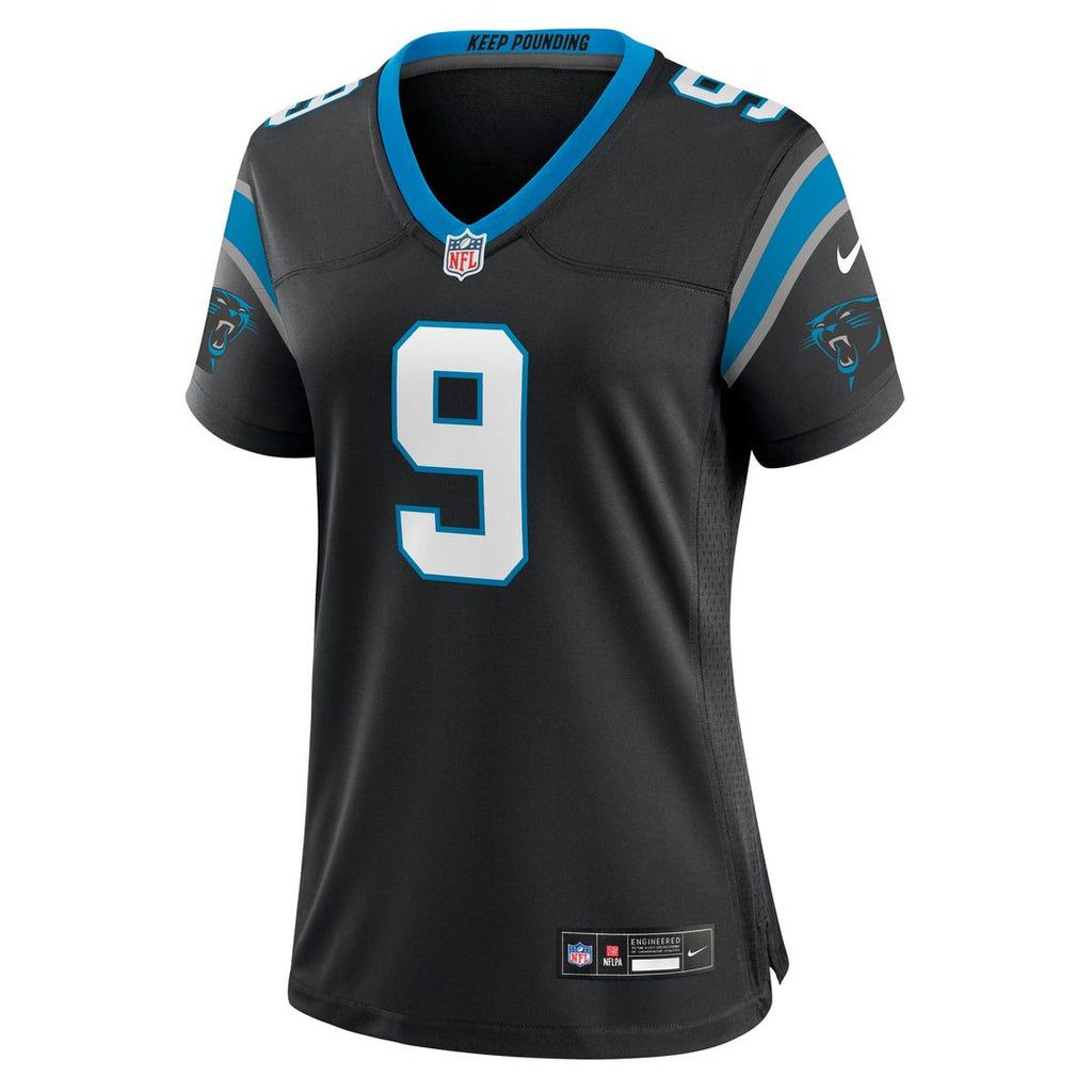 Women's Nike Carolina Panthers Bryce Young Black Team Game NFL Jersey