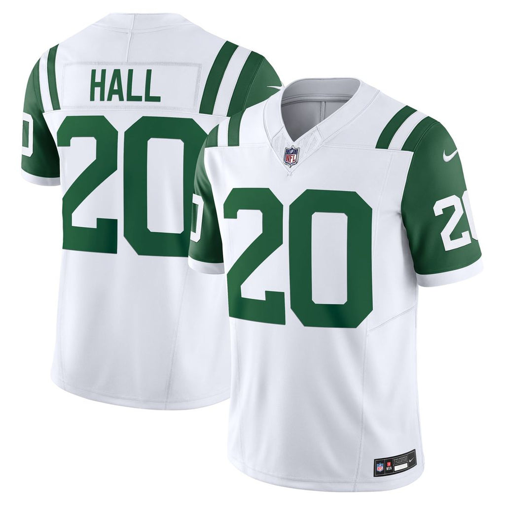 Men's Nike New York Jets Breece Hall White Classic Alternate Vapor F.U.S.E. Limited NFL Jersey