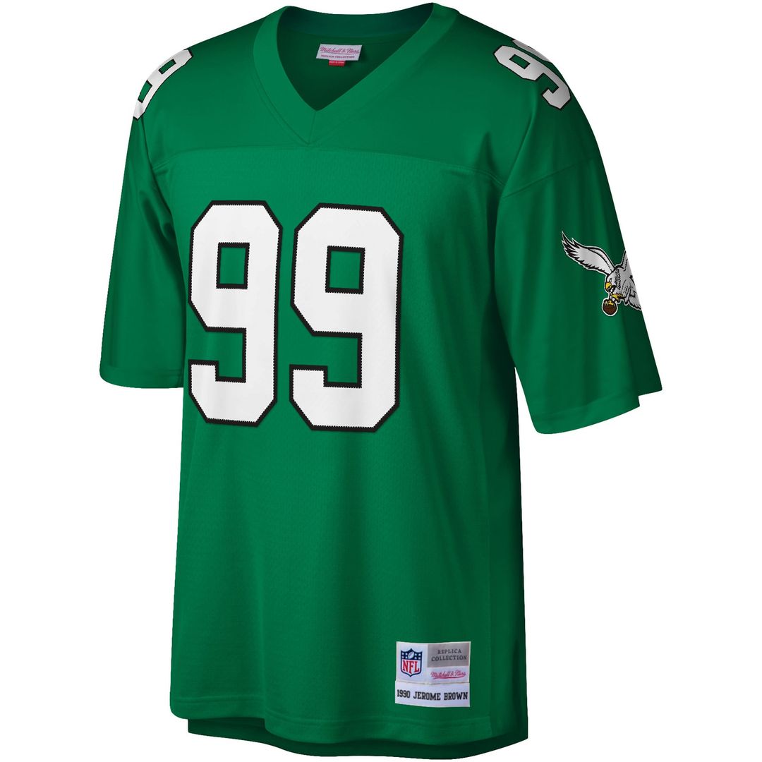 Men's Mitchell & Ness Philadelphia Eagles Jerome Brown Kelly Green Legacy Replica NFL Jersey