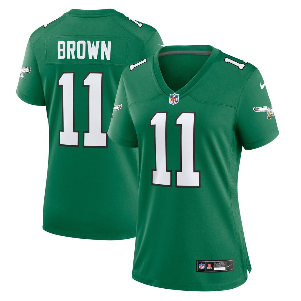 Women's Nike Philadelphia Eagles A.J. Brown Kelly Green Player NFL Jersey