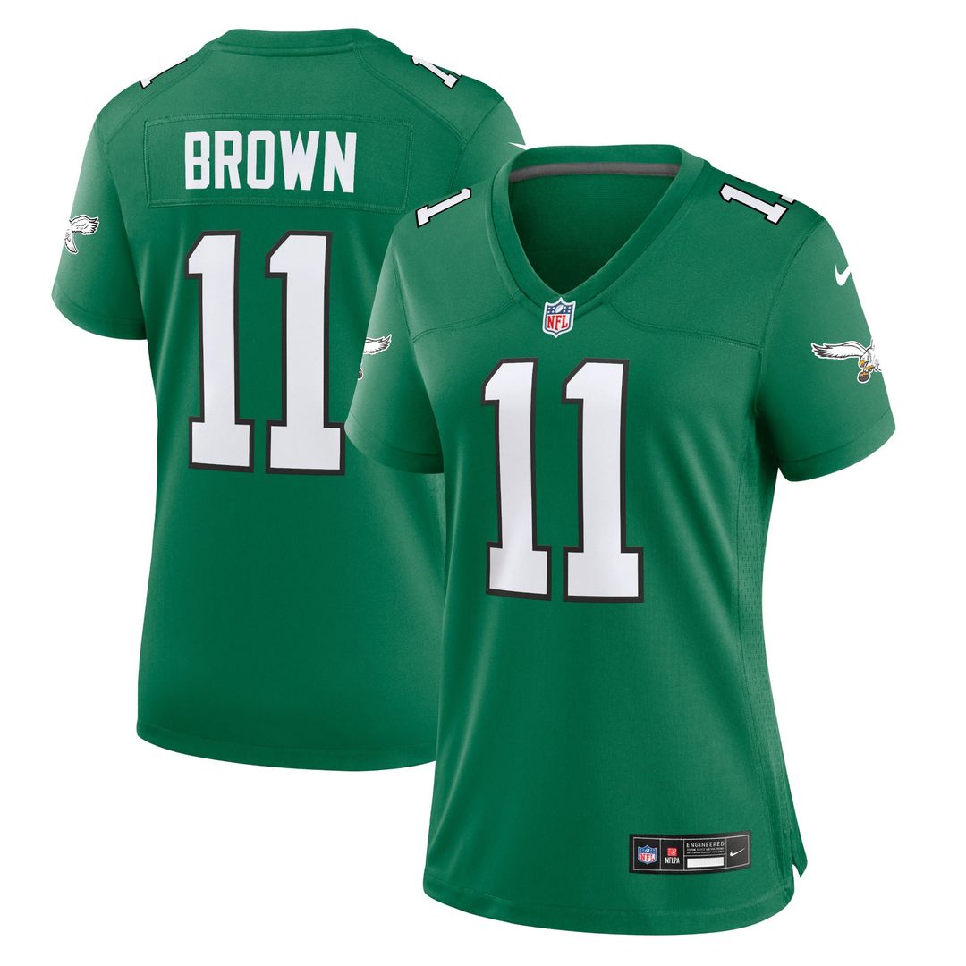 Women's Nike Philadelphia Eagles A.J. Brown Kelly Green Player NFL Jersey
