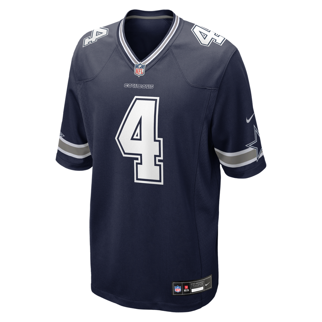 Men's Nike Dallas Cowboys Dak Prescott Navy Game Team NFL Jersey
