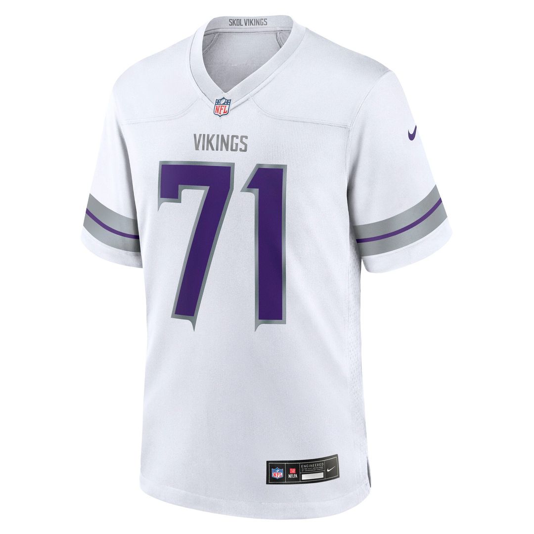 Men's Nike Minnesota Vikings Christian Darrisaw White Alternate Game NFL Jersey