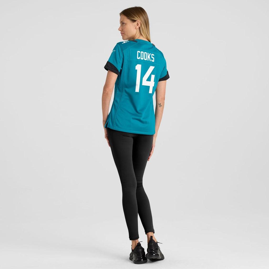 Women's Nike Jacksonville Jaguars Elijah Cooks Teal Team Game NFL Jersey