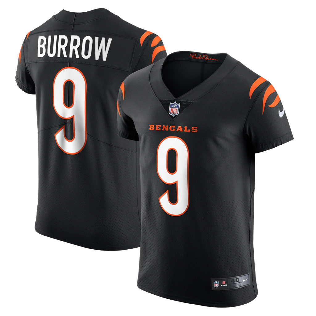 Men's Nike Cincinnati Bengals Joe Burrow Black Vapor Elite NFL Jersey