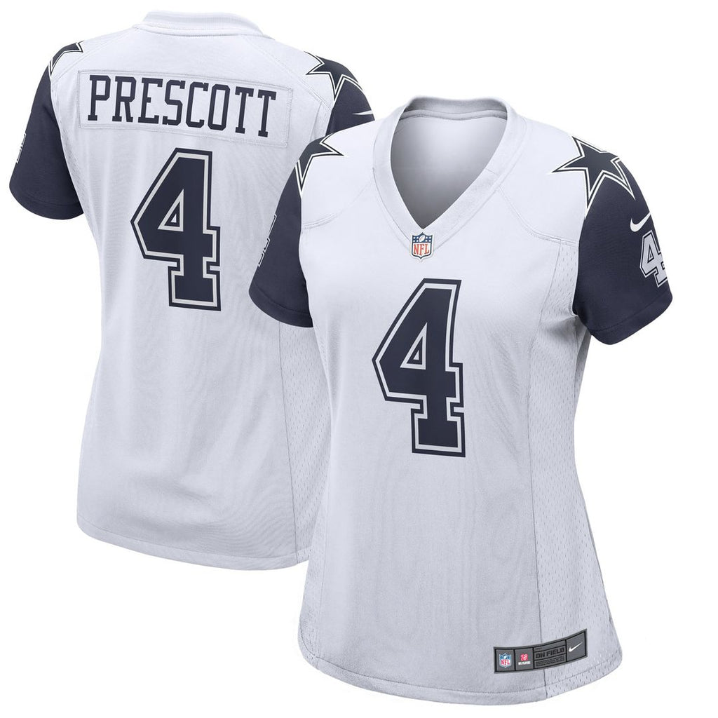 Women's Nike Dallas Cowboys Dak Prescott White Alternate Game NFL Jersey