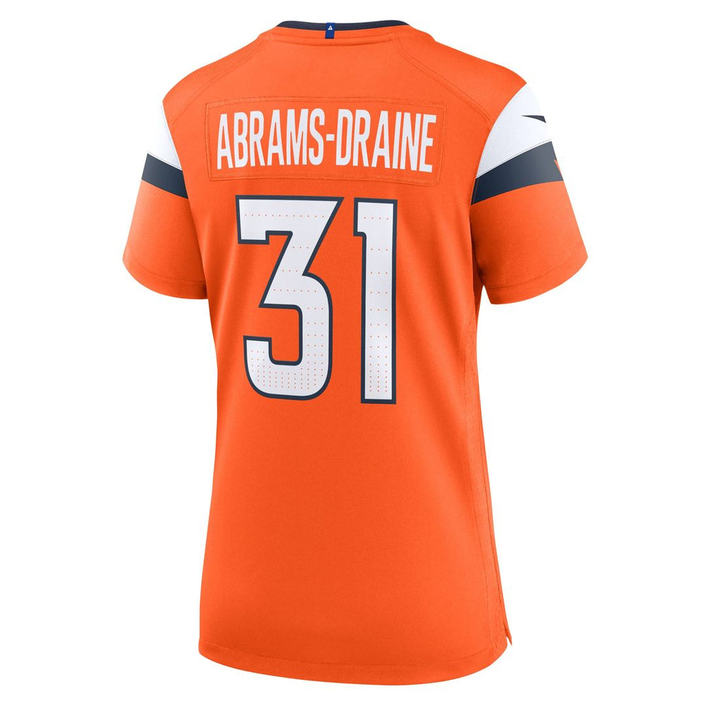 Women's Nike Denver Broncos Kris Abrams-Draine Orange Team Game NFL Jersey