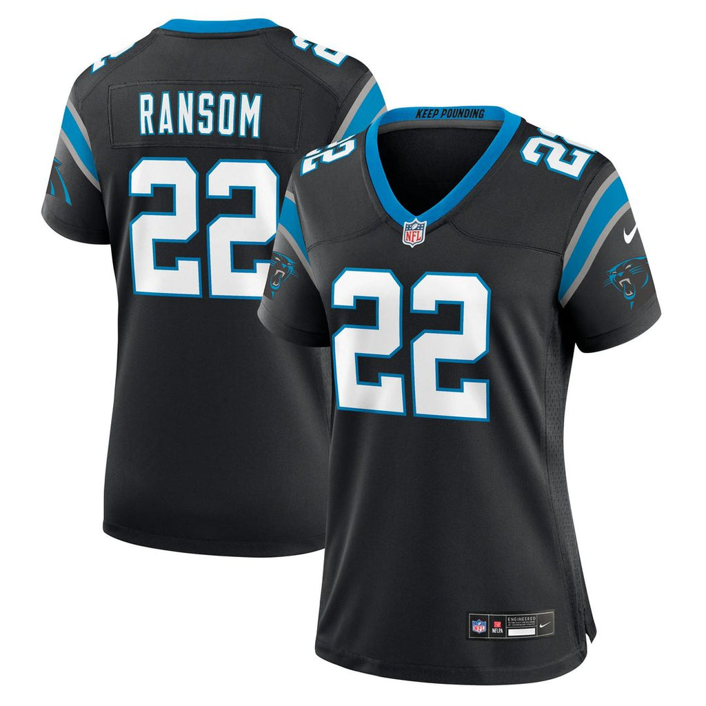 Women's Nike Carolina Panthers Lathan Ransom Black Team Game NFL Jersey