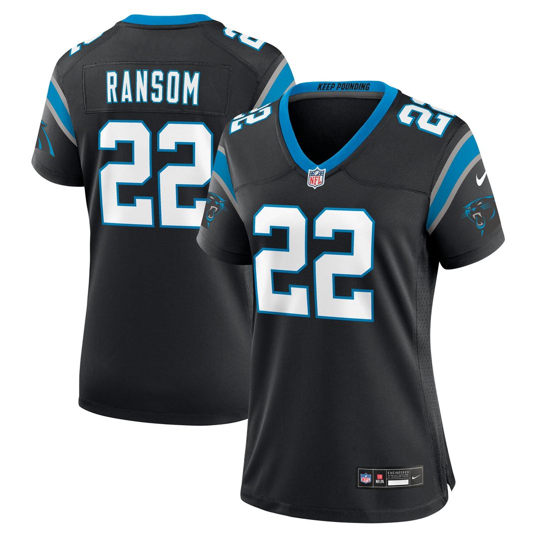 Women's Nike Carolina Panthers Lathan Ransom Black Team Game NFL Jersey