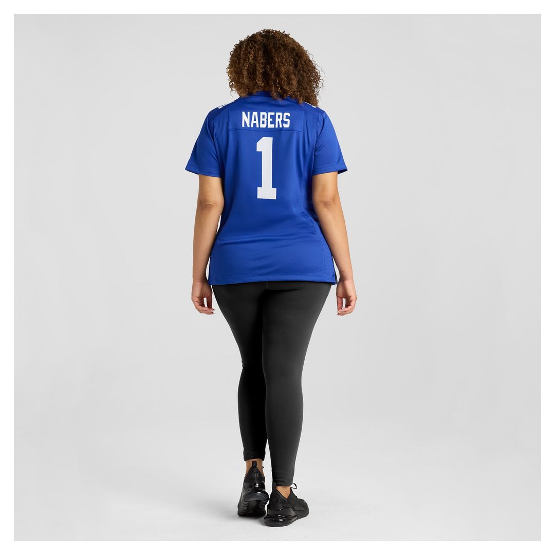 Women's Nike New York Giants Malik Nabers Royal Game NFL Jersey