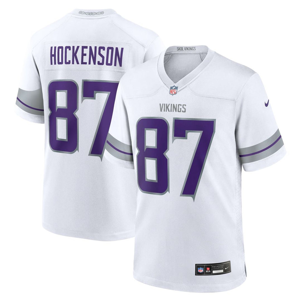 Men's Nike Minnesota Vikings T.J. Hockenson White Alternate Game Player NFL Jersey
