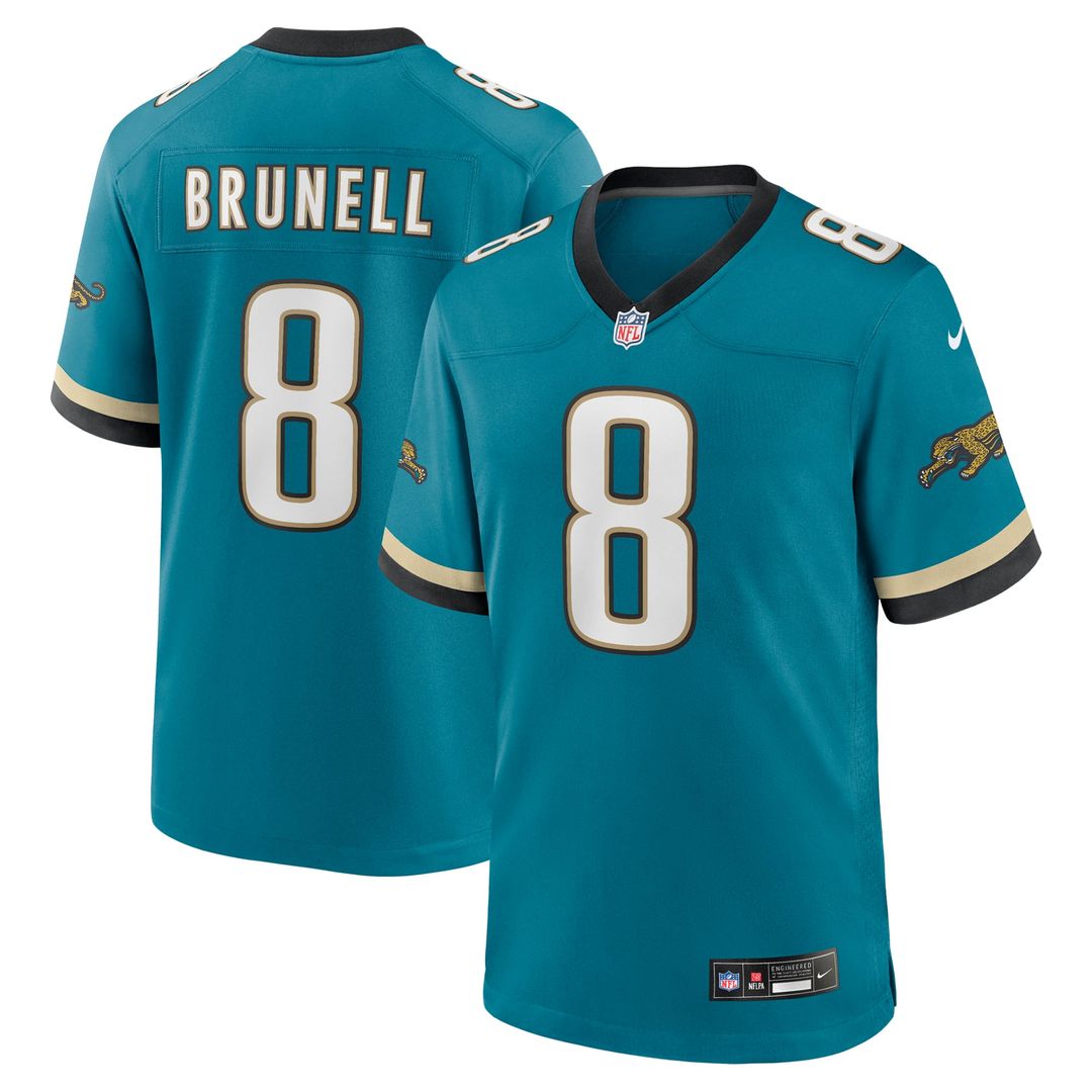 Men's Nike Jacksonville Jaguars Mark Brunell Teal Retired Player Alternate Game NFL Jersey