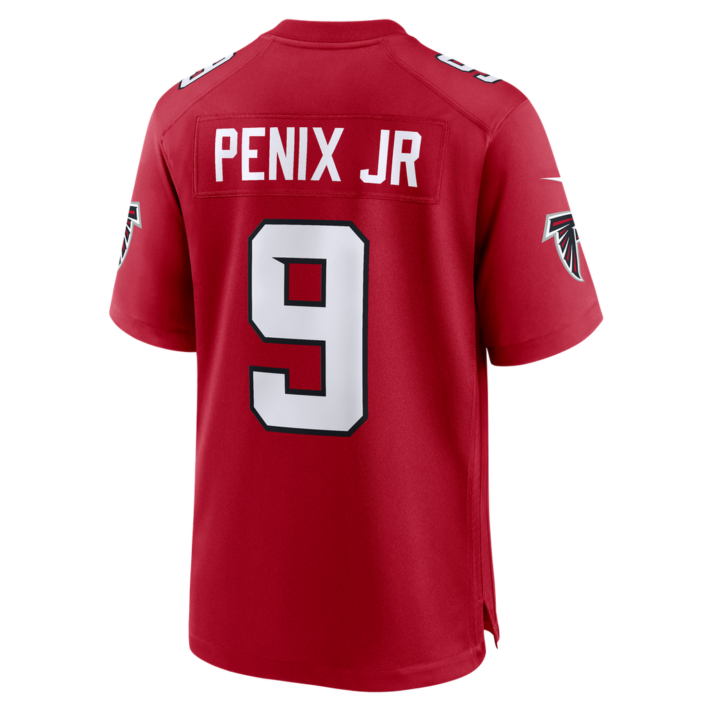 Men's Nike Atlanta Falcons Michael Penix Jr. Red Game NFL Jersey