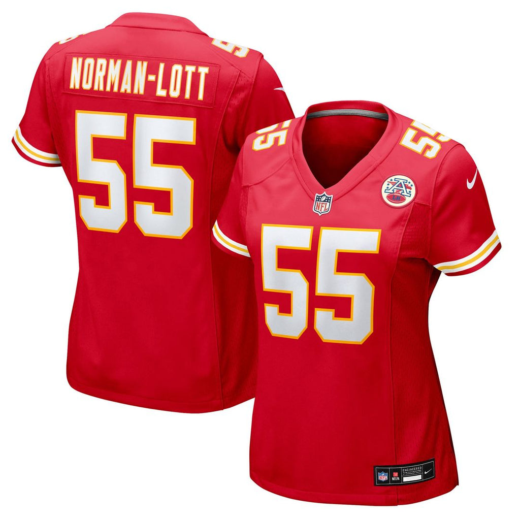 Women's Nike Kansas City Chiefs Omarr Norman-Lott Red Team Game NFL Jersey
