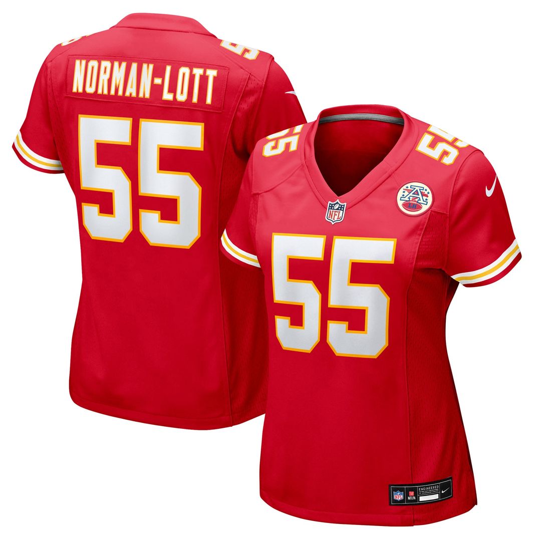 Women's Nike Kansas City Chiefs Omarr Norman-Lott Red Team Game NFL Jersey