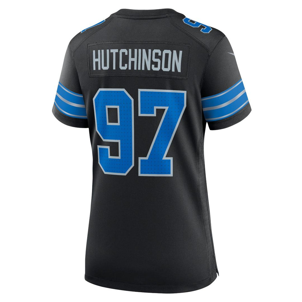 Women's Nike Detroit Lions Aidan Hutchinson Black 2nd Alternate Game NFL Jersey