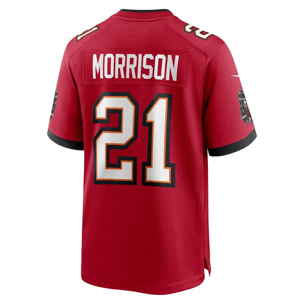 Men's Nike Tampa Bay Buccaneers Benjamin Morrison Red Team Game NFL Jersey