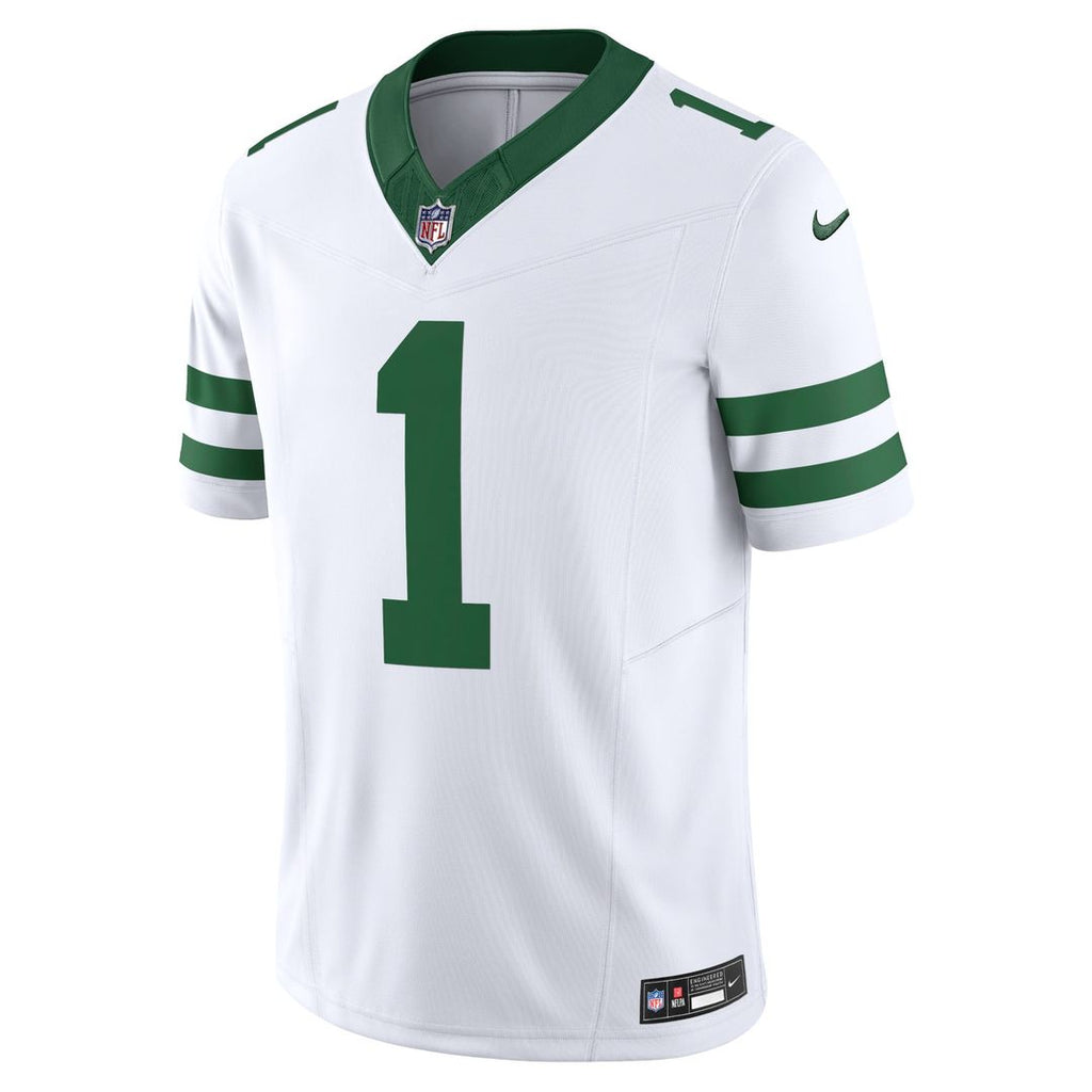 Men's Nike New York Jets Ahmad Sauce Gardner Legacy White Vapor F.U.S.E. Limited NFL Jersey
