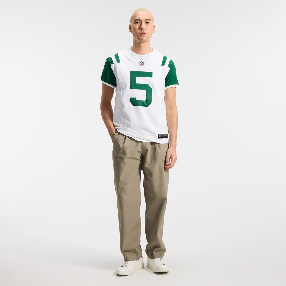 Men's Nike New York Jets Garrett Wilson White Classic Alternate Vapor F.U.S.E. Elite NFL Jersey